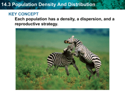 14.3 Population Density And Distribution Population density is the