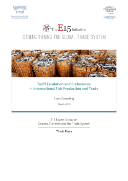 Tariff Escalation and Preferences in International Fish