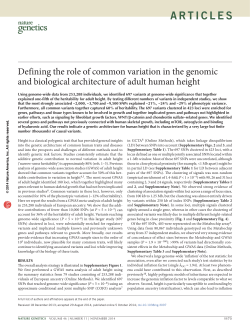 Defining the role of common variation in the genomic and biological