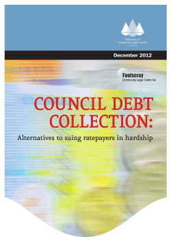 Council Debt Collection: Alternatives to Suing Ratepayers in Hardship