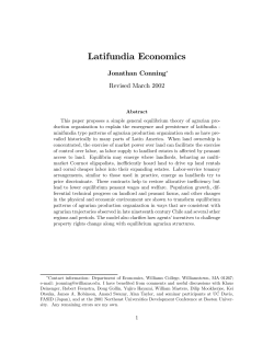 Latifundia Economics
