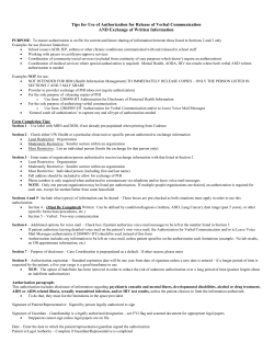 Exchange of Information Authorization