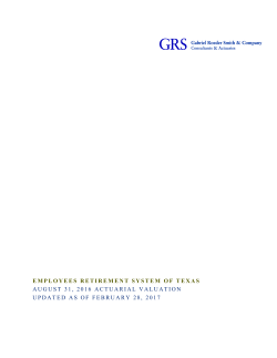 EMPLOYEES RETIREMENT SYSTEM OF TEXAS AUGUST 31