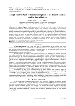 Morphometric study of Foramen Magnum at the