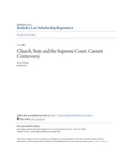 Church, State and the Supreme Court: Current Controversy