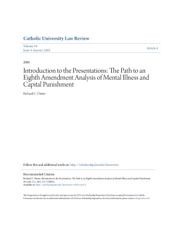 The Path to an Eighth Amendment Analysis of Mental Illness and