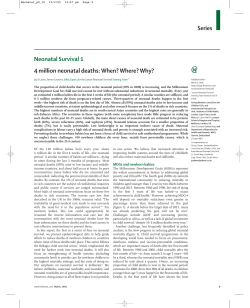 4 million neonatal deaths: When?