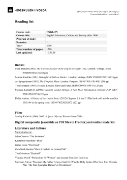 Reading list