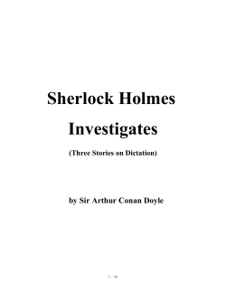 Sherlock Holmes Investigates