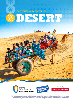 Existence at the extreme: Desert