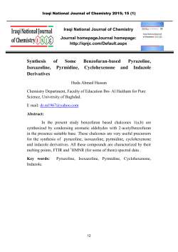 Synthesis of Some Benzofuran-based Pyrazoline, Isoxazoline