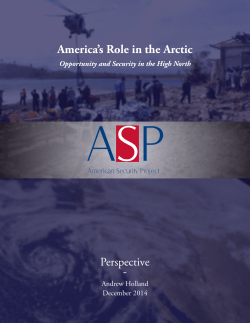 America`s Role in the Arctic