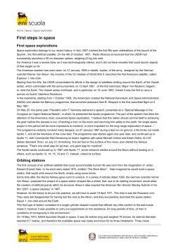 First steps in space