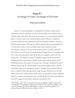 Expo 67 &ndash; An Image of Unity, An Image of Diversity