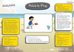 Pebble Plop - Physical Literacy
