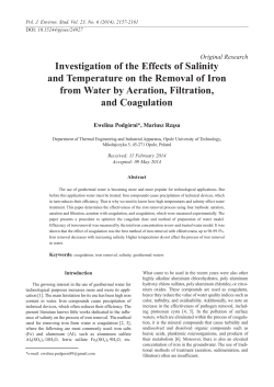 Investigation of the Effects of Salinity and Temperature on the