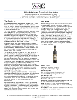 The Wine The Producer Abbadia Ardenga, Brunello