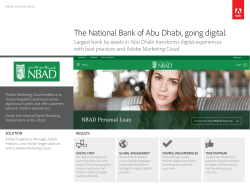 The National Bank of Abu Dhabi, going digital.