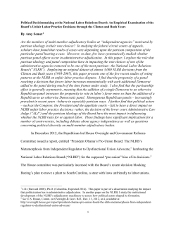 Political Decisionmaking at the National Labor Relations