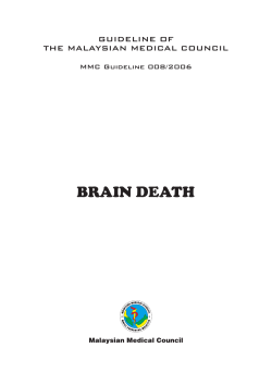 Guideline Of The Malaysian Medical Council On Brain Death