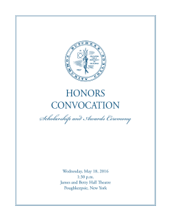 Honors Convocation Program here