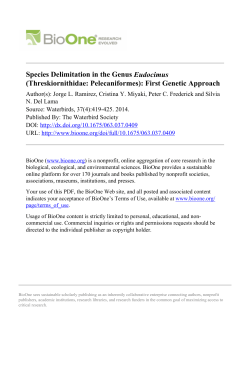 Threskiornithidae: Pelecaniformes - Wildlife Ecology and Conservation