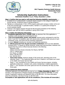 Scholarship Application Instructions