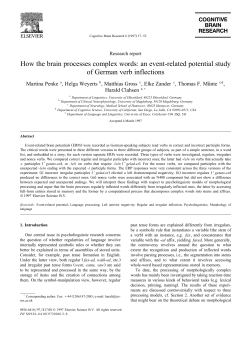 How the brain processes complex words: an event