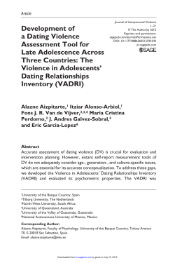 Development of a Dating Violence Assessment Tool for Late