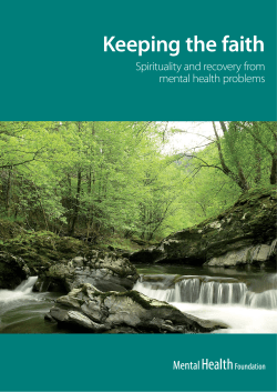 Keeping the Faith - Spirituality and recovery from mental health