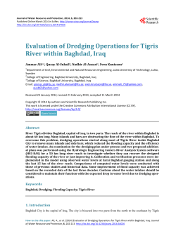 Evaluation of Dredging Operations for Tigris River within Baghdad