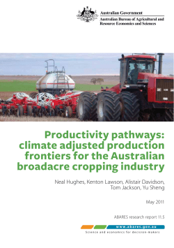 Productivity pathways: climate adjusted production frontiers