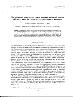 The relationship between ocean current transports and electric