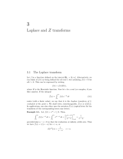 Laplace and Z transforms