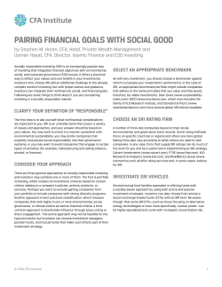 pairing financial goals with social good