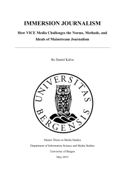 immersion journalism - (BORA)