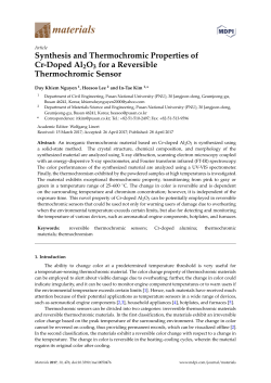 Synthesis and Thermochromic Properties of Cr