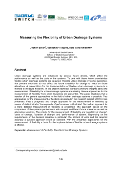 PA11: Measuring the Flexibility of Urban Drainage Systems