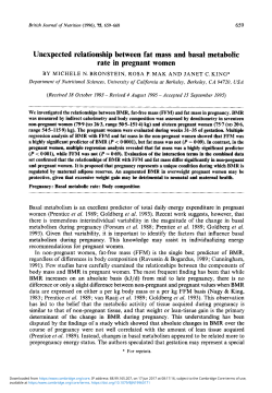 Unexpected relationship between fat mass and basal metabolic rate