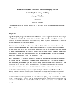 The moral identity Q-sort and