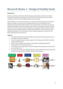 1 Design of healthy foods