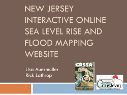 New Jersey Interactive Online Sea Level Rise and Flood Mapping