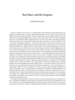 Karl Marx and the Iroquois