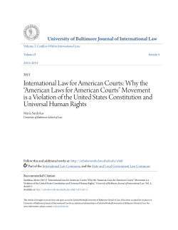 American Laws for American Courts - ScholarWorks