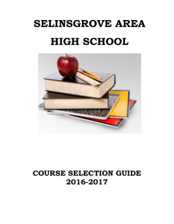 SELINSGROVE AREA HIGH SCHOOL