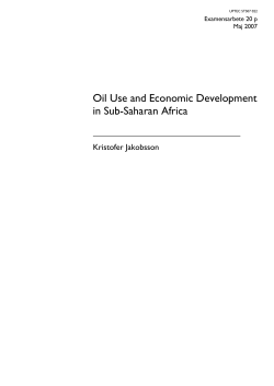Oil Use and Economic Development in Sub