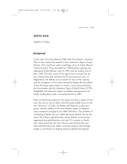 SOUTH ASIA Stephen P. Cohen