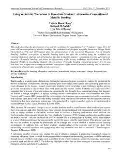 Using an Activity Worksheet to Remediate Students` Alternative