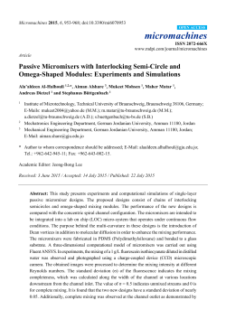 Passive Micromixers with Interlocking Semi