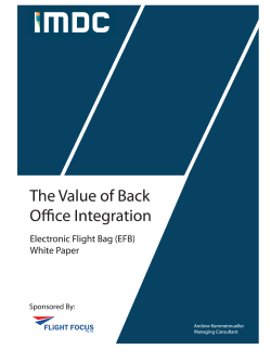 EFB BOI Survey by IMDC, Aviation Consulting Group